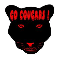Cougar Paper Window Sign Approximately 8 Inch X 8 Inch