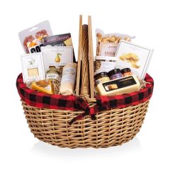 Country Basket With Gourmet Gift Pack