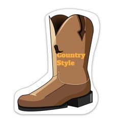 Cowboy Boot Shaped Notekeeper Magnet 35 MIL