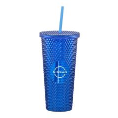 Crenshaw Textured Tumbler W/ Straw - 21 Oz