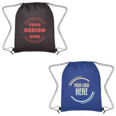 Crosshatch Non-Woven Drawstring Bag