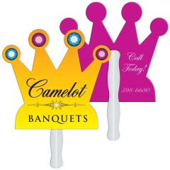 Crown Hand Fan Full Color 2 Sides