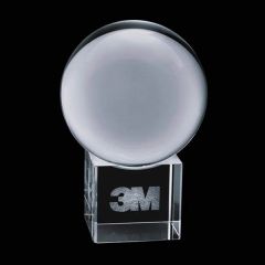 Crystal Ball Award On Cube 3D