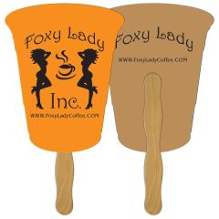 Cup Hand Fan Full Color 2 Sides