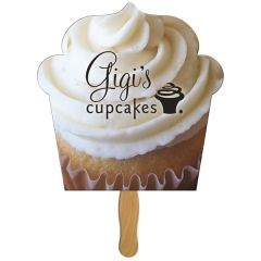 Cupcake Hand Fan Full Color 1 Side