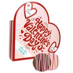 Cupid's Keepsake Box - 1 Milk 1 White Chocolate Oreo W/ Red
