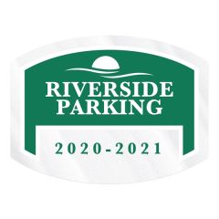 Curved Rectangle Clear Polyester Numbered Inside Parking