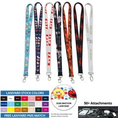 Custom 1/2 Inch Polyester Lanyard - Full Color