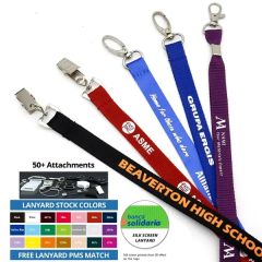 Custom 1/2 Inch Polyester Lanyard - Silk Screen