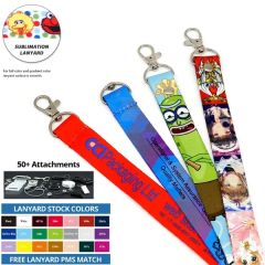 Custom 1 Inch Polyester Lanyard - Full Color
