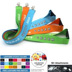 Custom 3/4 Inch Polyester Lanyard - Full Color