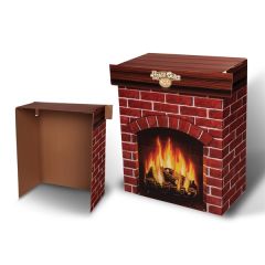 Custom 3-D Fireplace Prop 27 Inch W X 32 Inch H X 12.4 Inch D