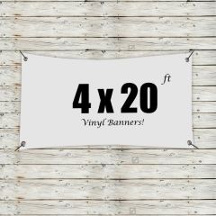 Custom 4 Ft X 20 Ft Vinyl Banners