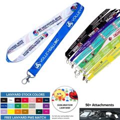 Custom 5/8 Inch Polyester Lanyard - Full Color