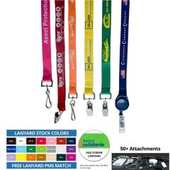 Custom 5/8 Inch Polyester Lanyard - Silk Screen