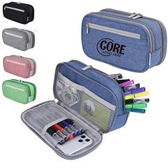 Custom Big Capacity Three-Tier Stationery Pencil Bag