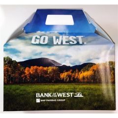 Custom Box W/ Roof and Handle-Full Color 10 Inch X 4.4 Inch X 5.9 Inch
