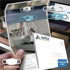 Custom Branded Greeting Card With Mask Webcam Cover