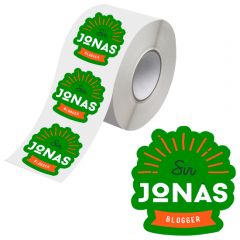 Custom Cut Roll Labels Waterproof 3in X 3in