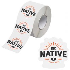 Custom Cut Roll Labels Waterproof 4in X 4in