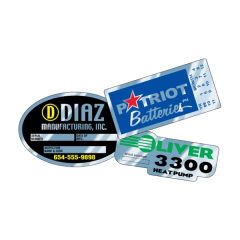 Custom Embossable Aluminum Decal