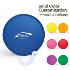 Custom Foldable Flying Disc Hand Fan Promotional Giveaway
