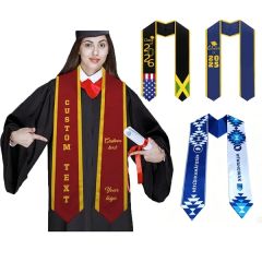 Custom Full Color Graduation Stole Sash 72 In Adult