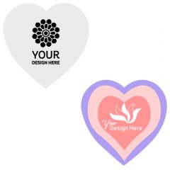 Custom Full-Color Post Cards With Heart Coasters