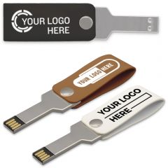 Custom Leather Swivel USB