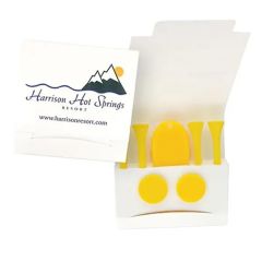 Custom Matchbook Packet W/ 4 Tees, 2 Markers & Divot Tool