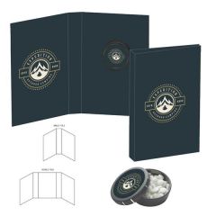 Custom Mini Klick Mint Tin Inside Promotional Booklet