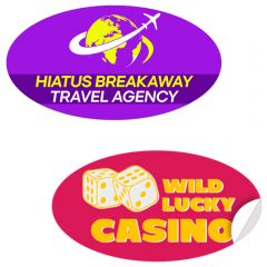 Custom Oval Stickers 3M Vinyl 4in X 2in