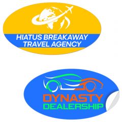 Custom Oval Stickers 4in X 2in