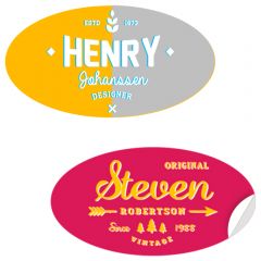 Custom Oval Stickers 5in X 4in