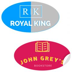 Custom Oval Stickers 6in X 2in