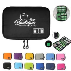 Custom Portable Reusable Travel Cable Organizer Bags Case