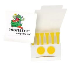 Custom Printed Matchbook Packet With 6 Tees & 2 Ball Markers