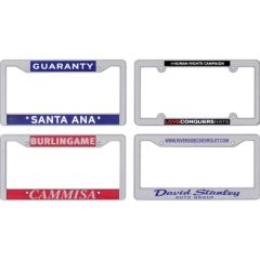 Custom Silk Screen Chrome Plated Plastic License Plate Frame