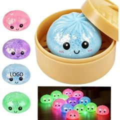Custom Steamed Bun Stress Ball Glitter Dumpling Squishy