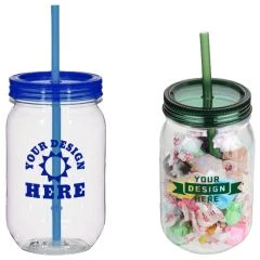 Customized Glass Candy Jars (27 Oz.), Food