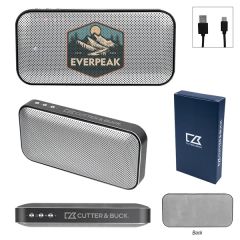 Cutter & Buck Aluminum Suede Speaker And Power Bank