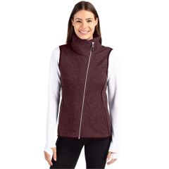 Cutter & Buck Mainsail Sweater-Knit Womens Full Zip Asymm