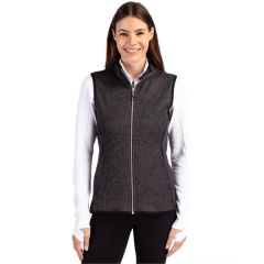 Cutter & Buck Mainsail Sweater-Knit Womens Full Zip Vest