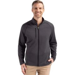 Cutter & Buck Peshastin Recycled Grid Fleece Mens Full Zi