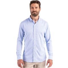 Cutter & Buck Skyline Recycled Gingham Mens Long Sleeve B