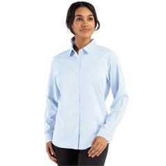 Cutter & Buck Skyline Recycled Gingham Womens Long Sleeve