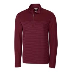 Cutter & Buck Traverse Stretch Eco Stripe Quarter Zip Men