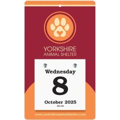 Daily Date Value Trimmed Calendar - Large