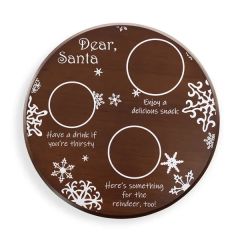 Dear Santa Milk & Cookies Serving Tray