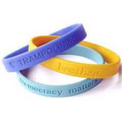 Debossed 1/2 Inch  Inch Custom Silicone Wristbands